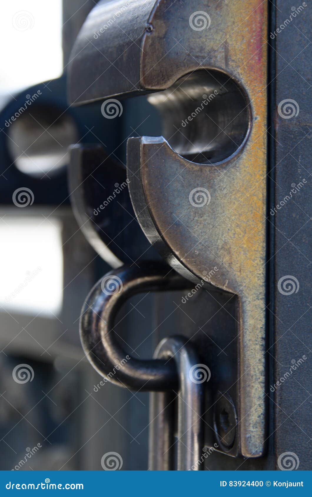 Closeup of Old Lock on Metal Door Stock Photo Image of object, home