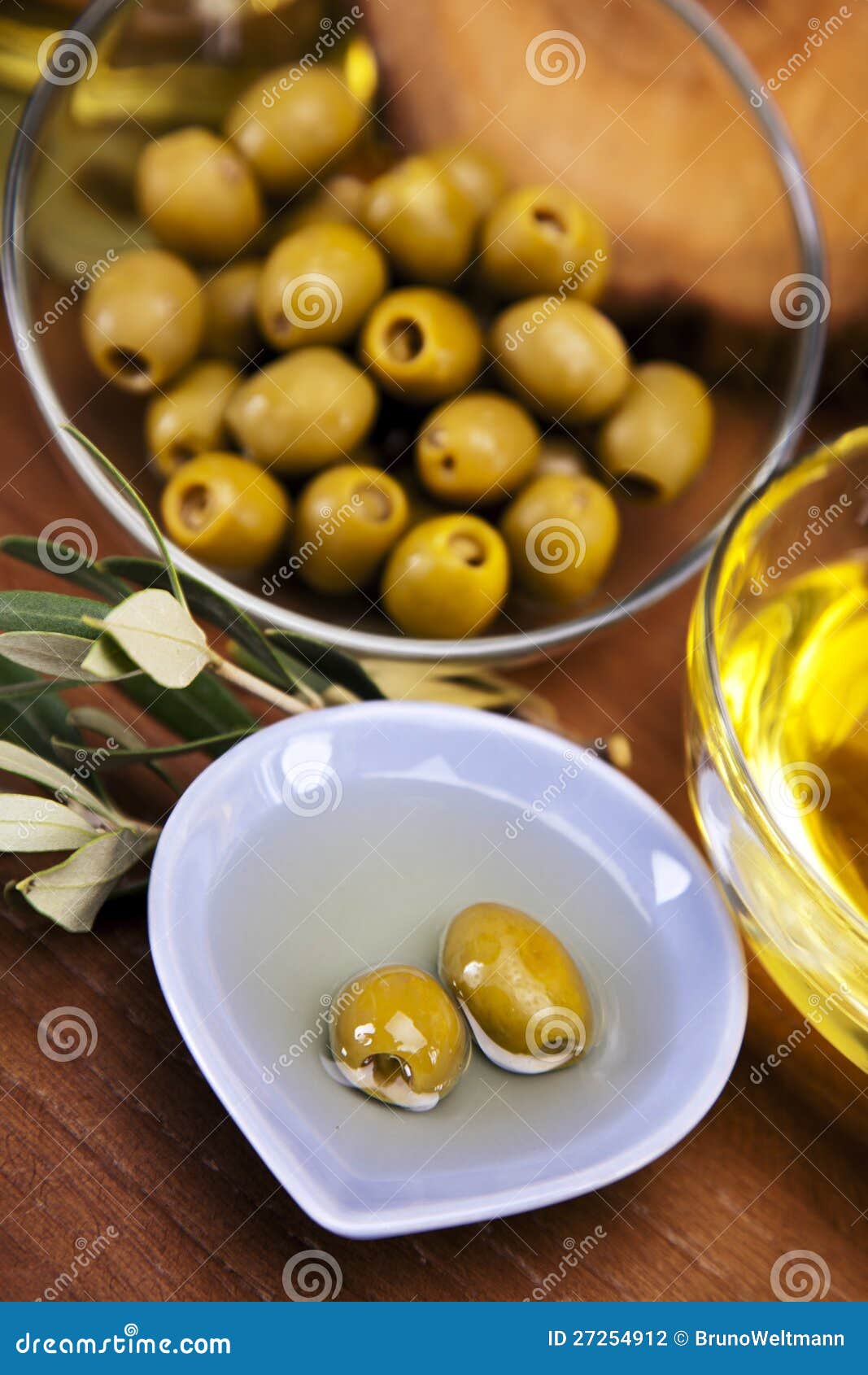 Closeup of olives in oil stock photo. Image of salad 27254912