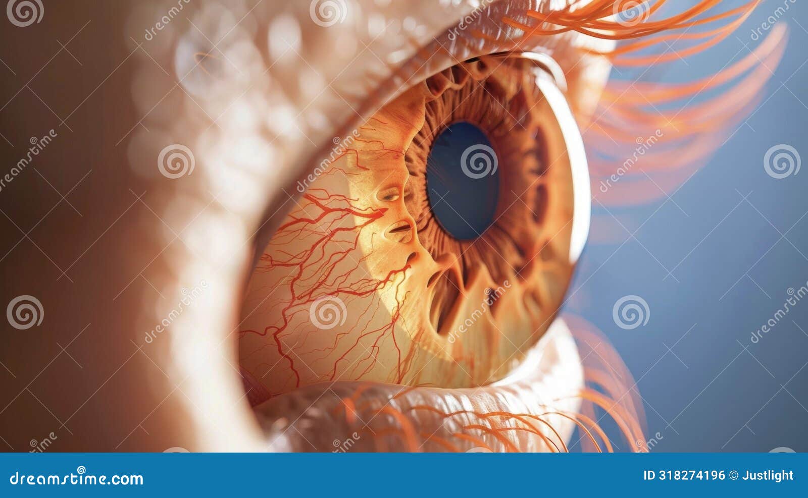 a closeup of a patients eye illustrating how a digital twin can simulate the progression of glaucoma and the effects of