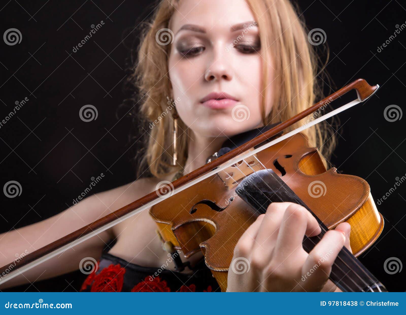 Naked Girl Plays Violin