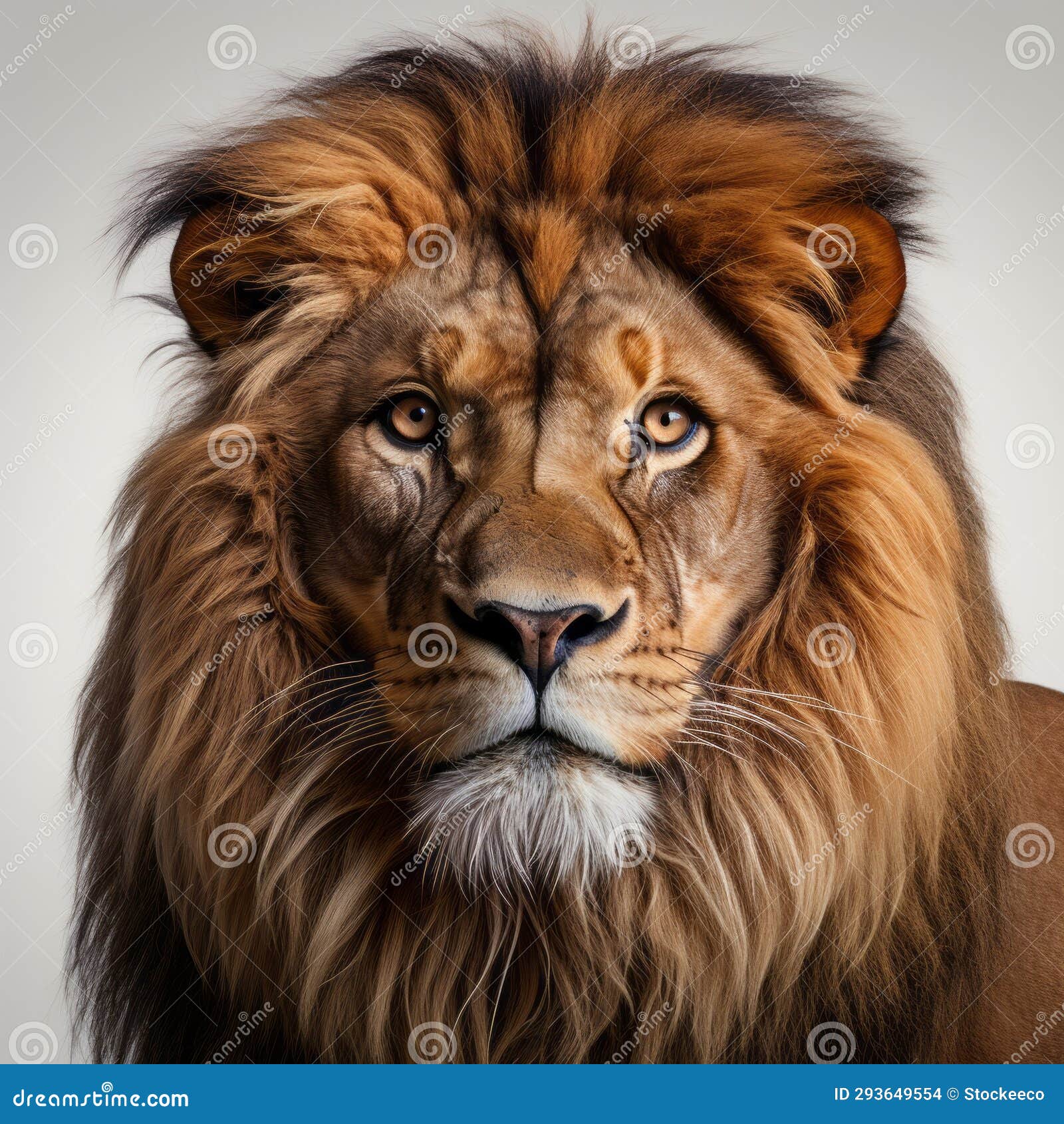 bold lion portrait: stunning high definition artwork on white background