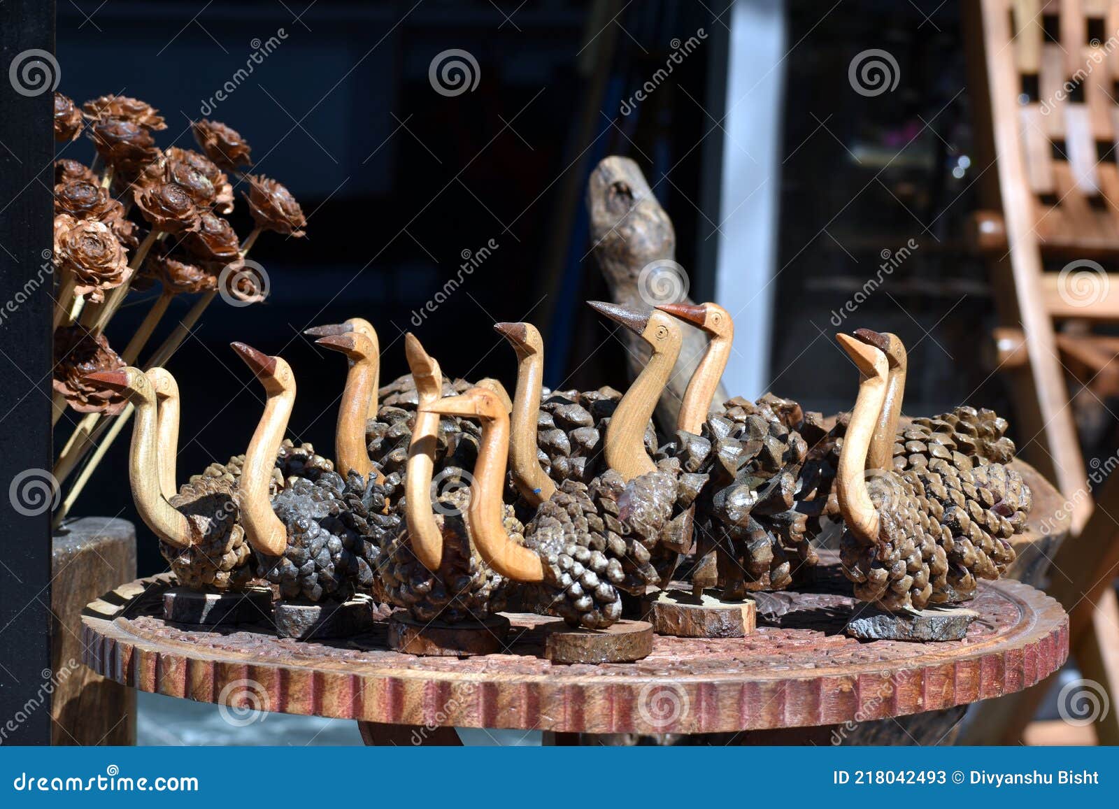 Closeup Pic of Wood Craft in Shop Stock Image Image of furniture