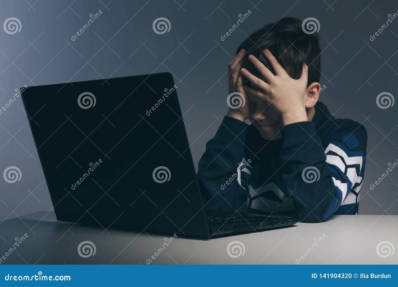 Closeup Picture of Bullying Teen Boy Feeling Upset Infront of ...