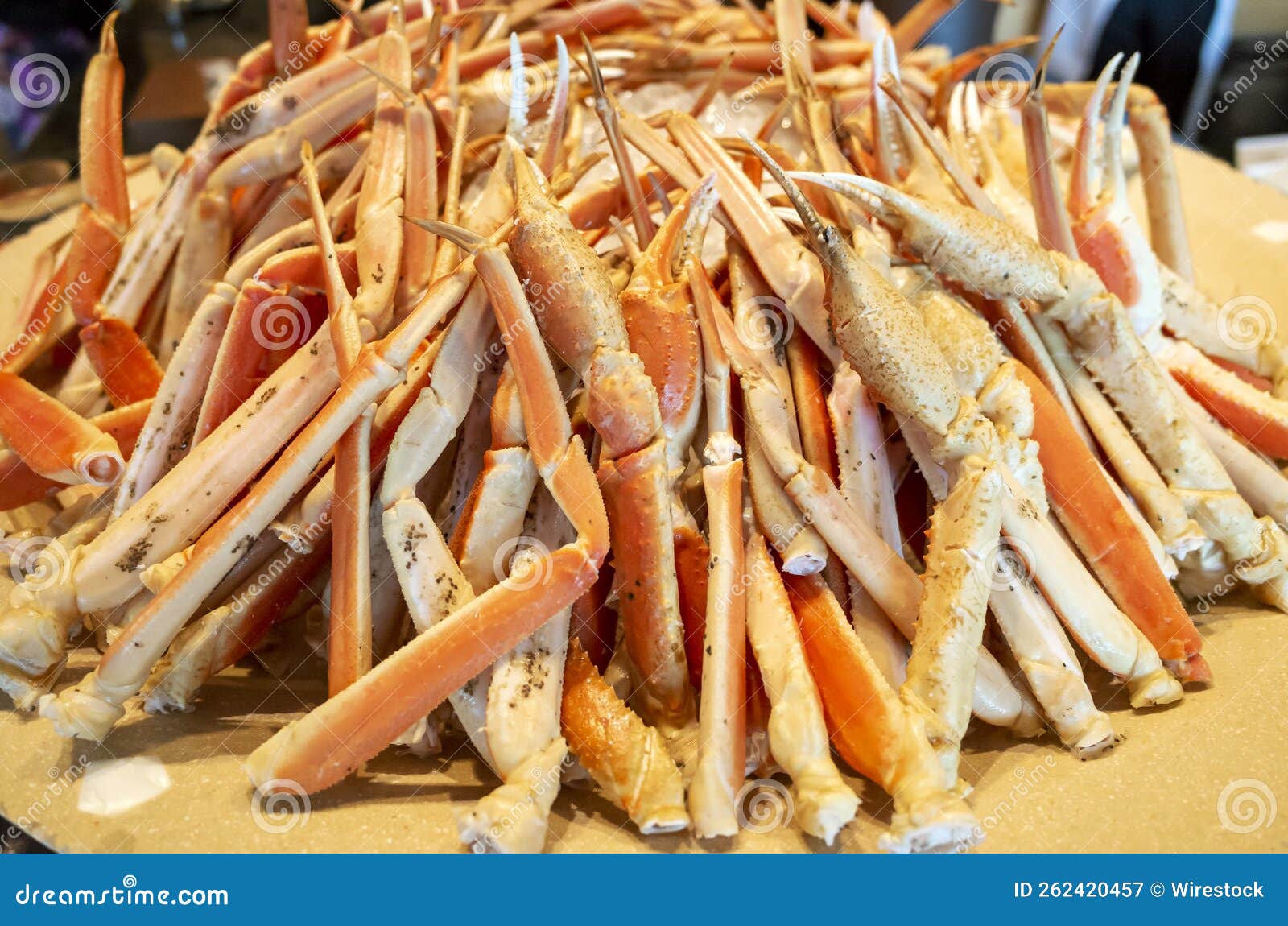 Closeup of a Pile Steamed Crab Legs Stock Image Image of seafood