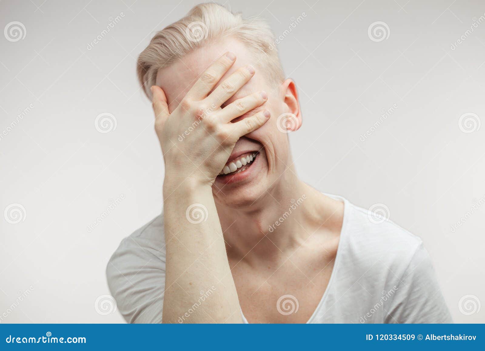 Closeup of Upset Overwhelmed Young Man Covering His Face with Hand ...