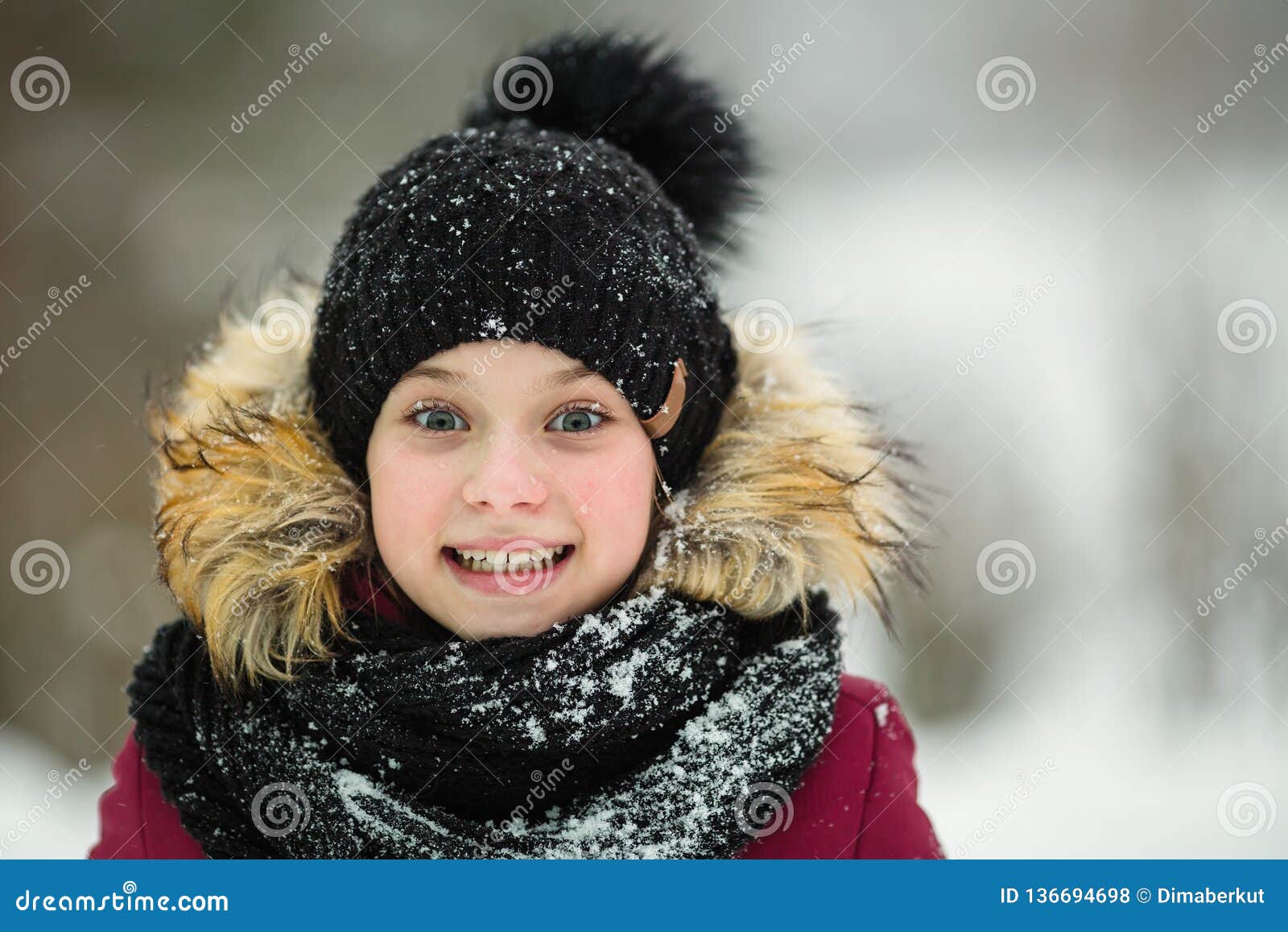 Closeup Portrait of a Little Emotions Girl . Stock Photo - Image of ...