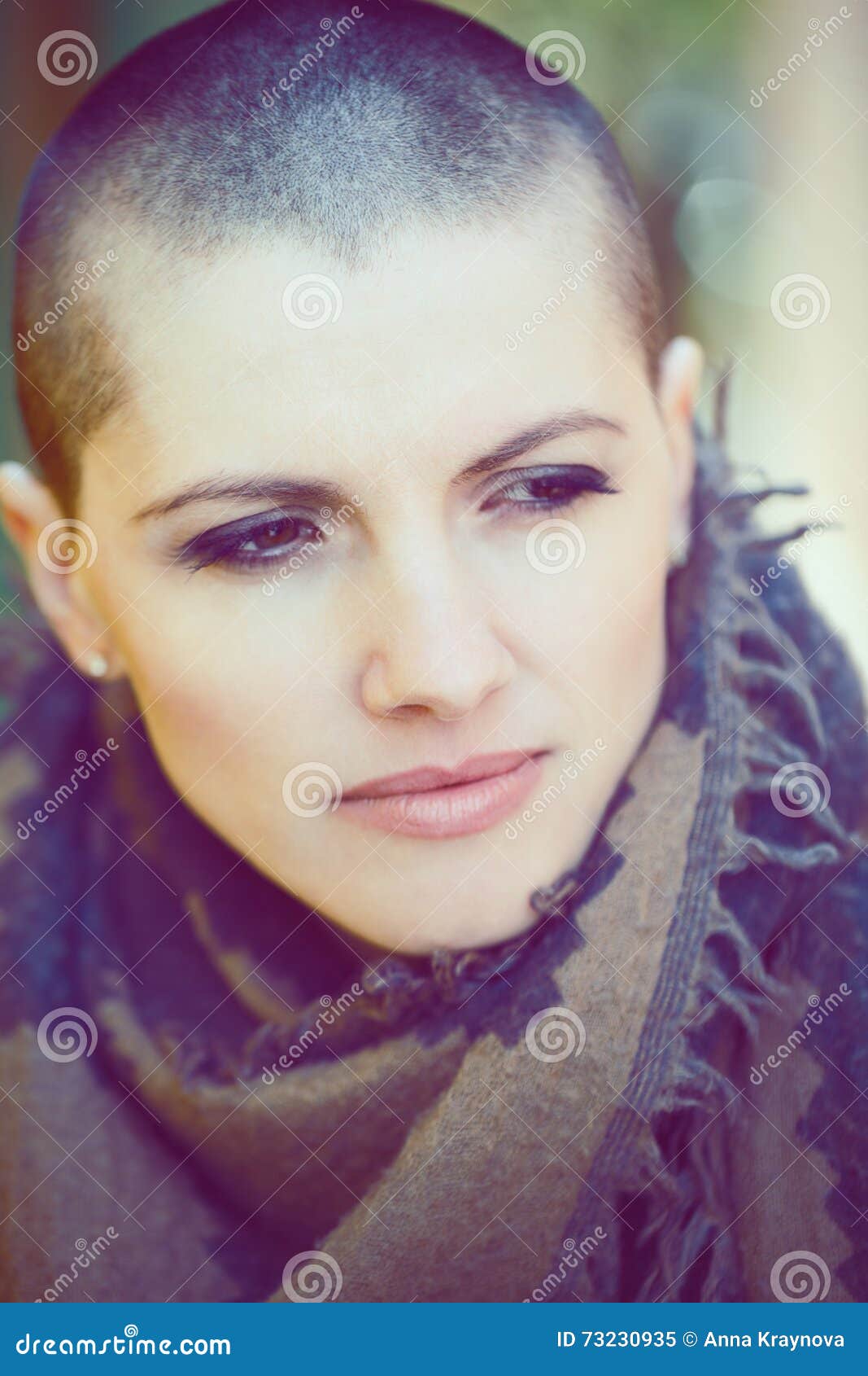 Closeup Portrait Of Sad Beautiful Caucasian White Young Free N image photo