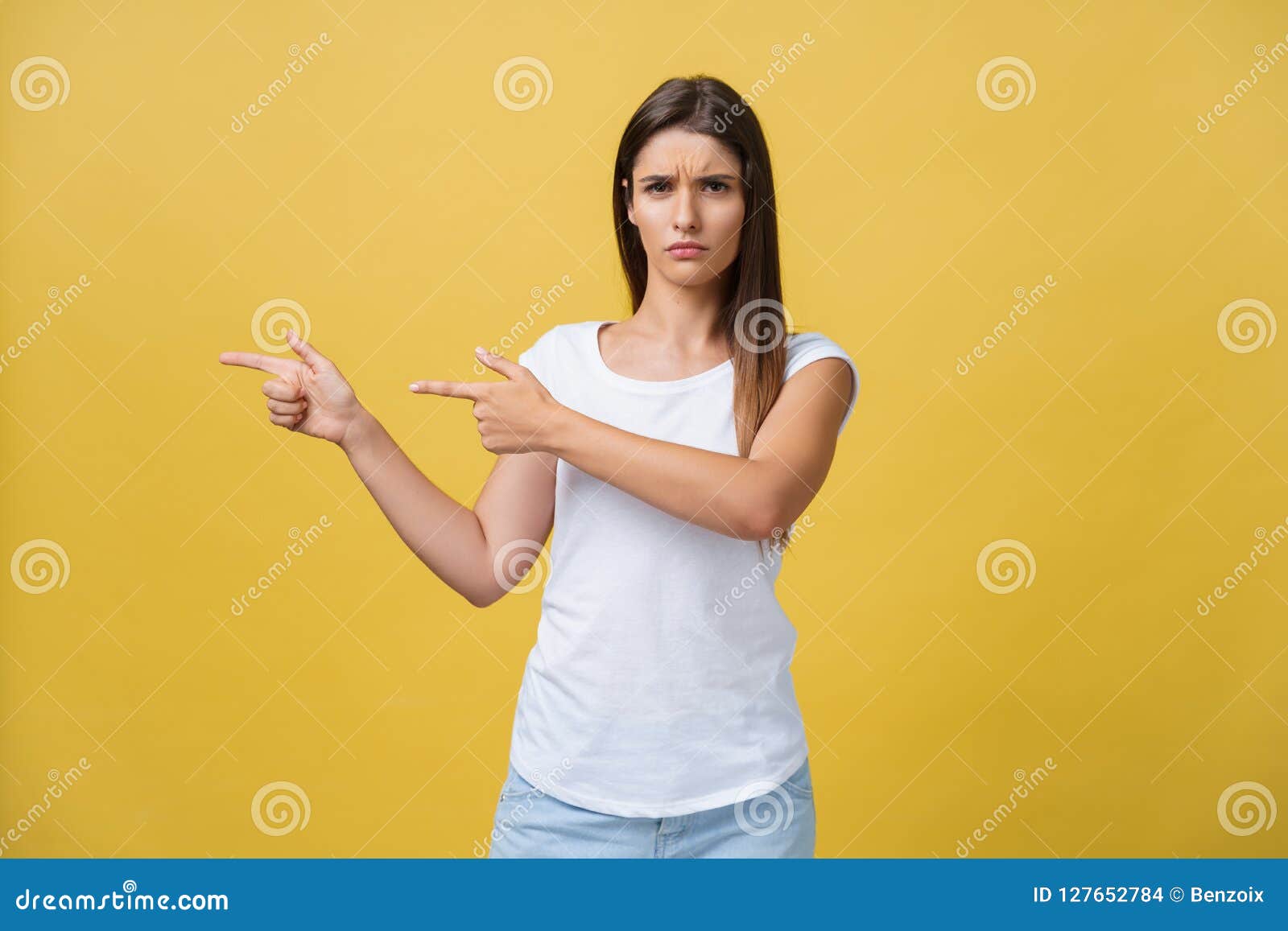 Closeup Portrait Of Young Pretty Unhappy Serious Woman Pointing At Someone As If To Say You Did Something Wrong Bad Stock Photo Image Of Expression Incriminate