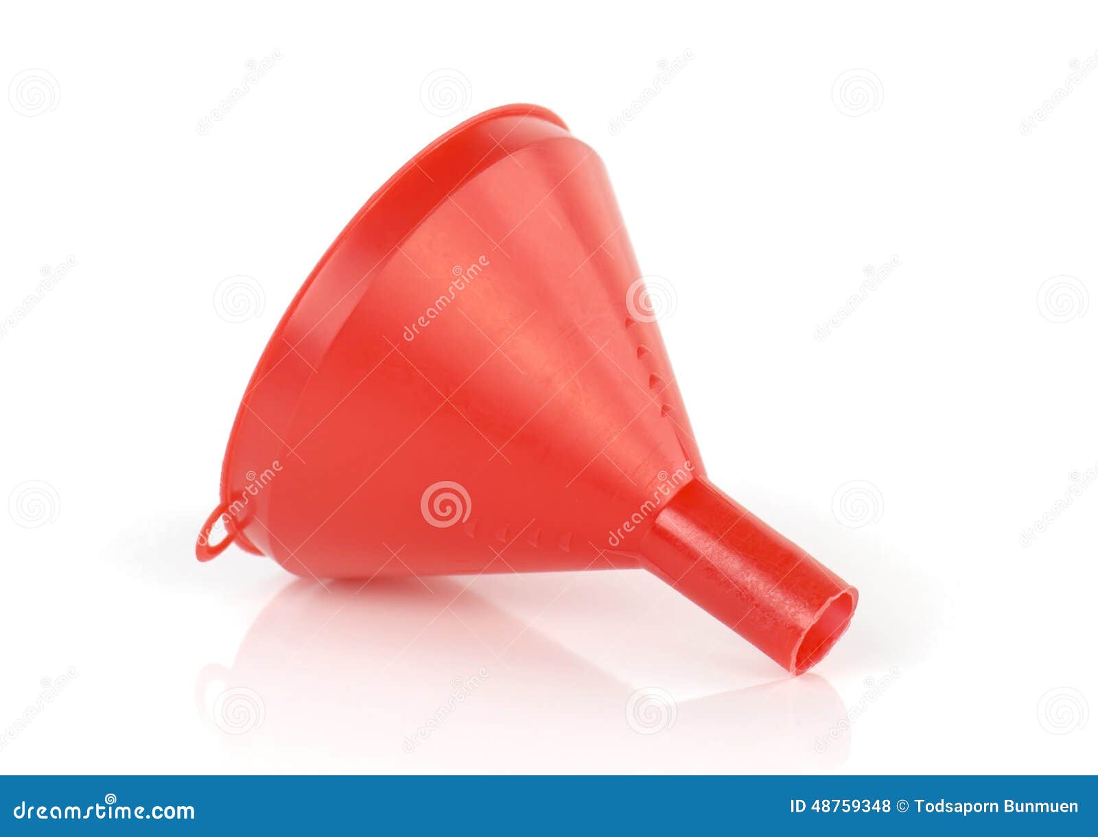 Closeup of Red Funnel on a White Background Stock Photo Image of