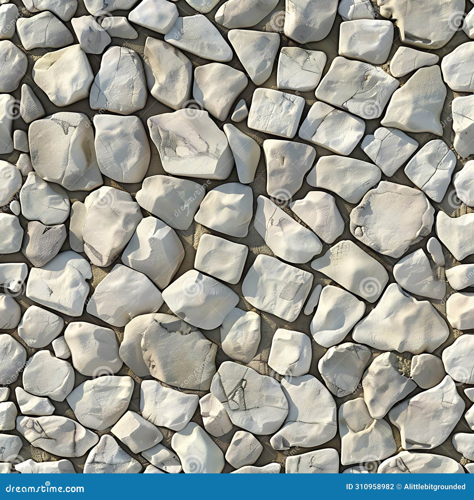 closeup repeating tile of natural d set cobblestones