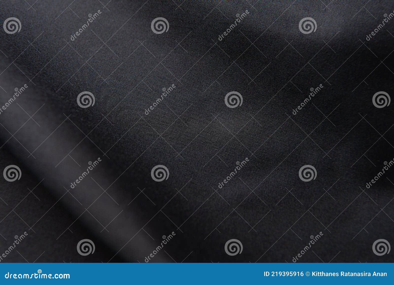 Closeup of Rippled Black Silk Fabric, Black Fabric Texture Background ...