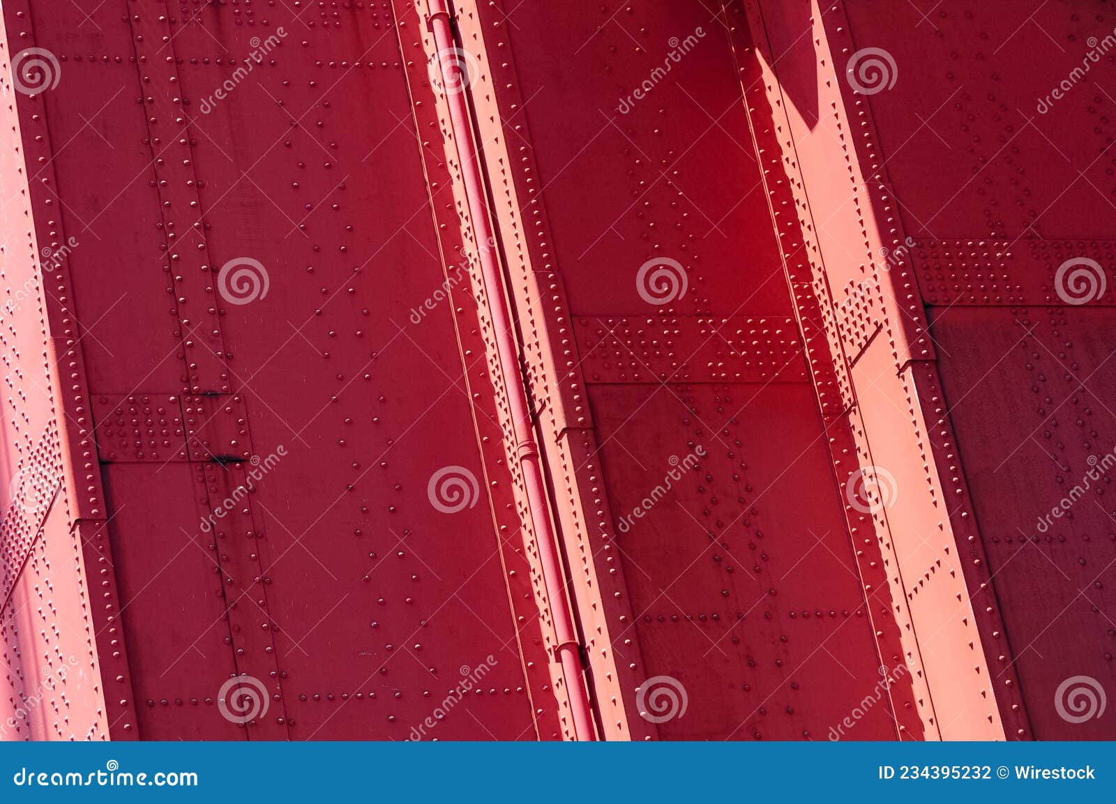 closeup of the rivets of the golden gate bridge in san francisco, california, usa.