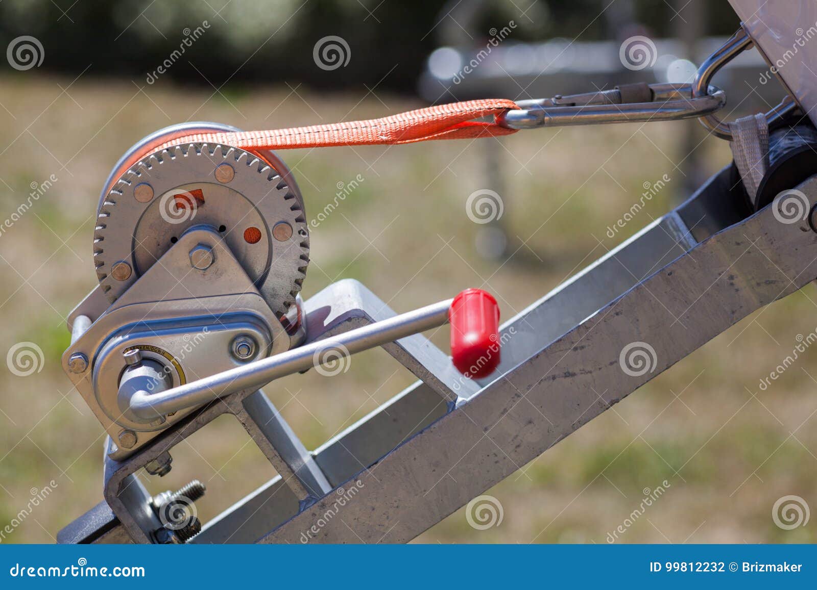 Closeup of Rope on Yacht Winch. Stock Photo Image of boat, sailboat