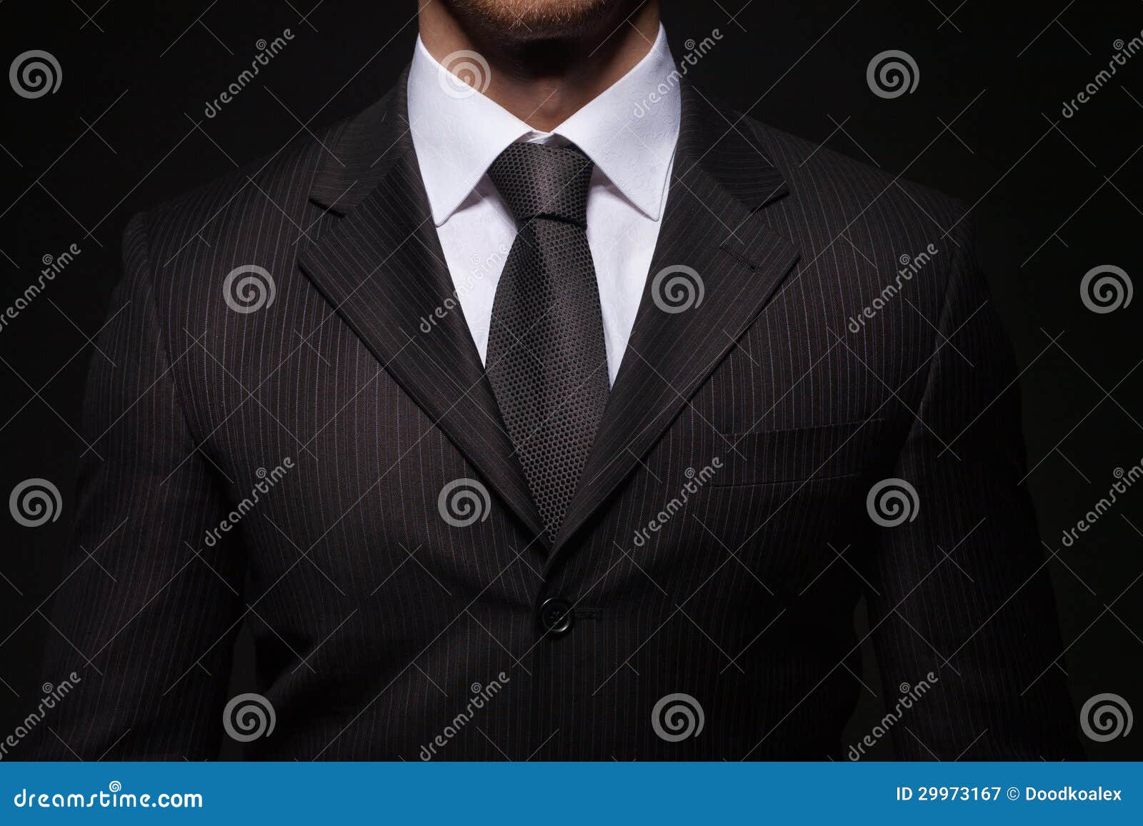Businessman Standing on Dark Background Stock Image - Image of adult ...