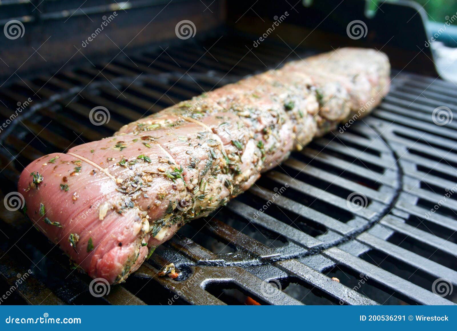 closeup shot of an argentinan beef filet on the grill