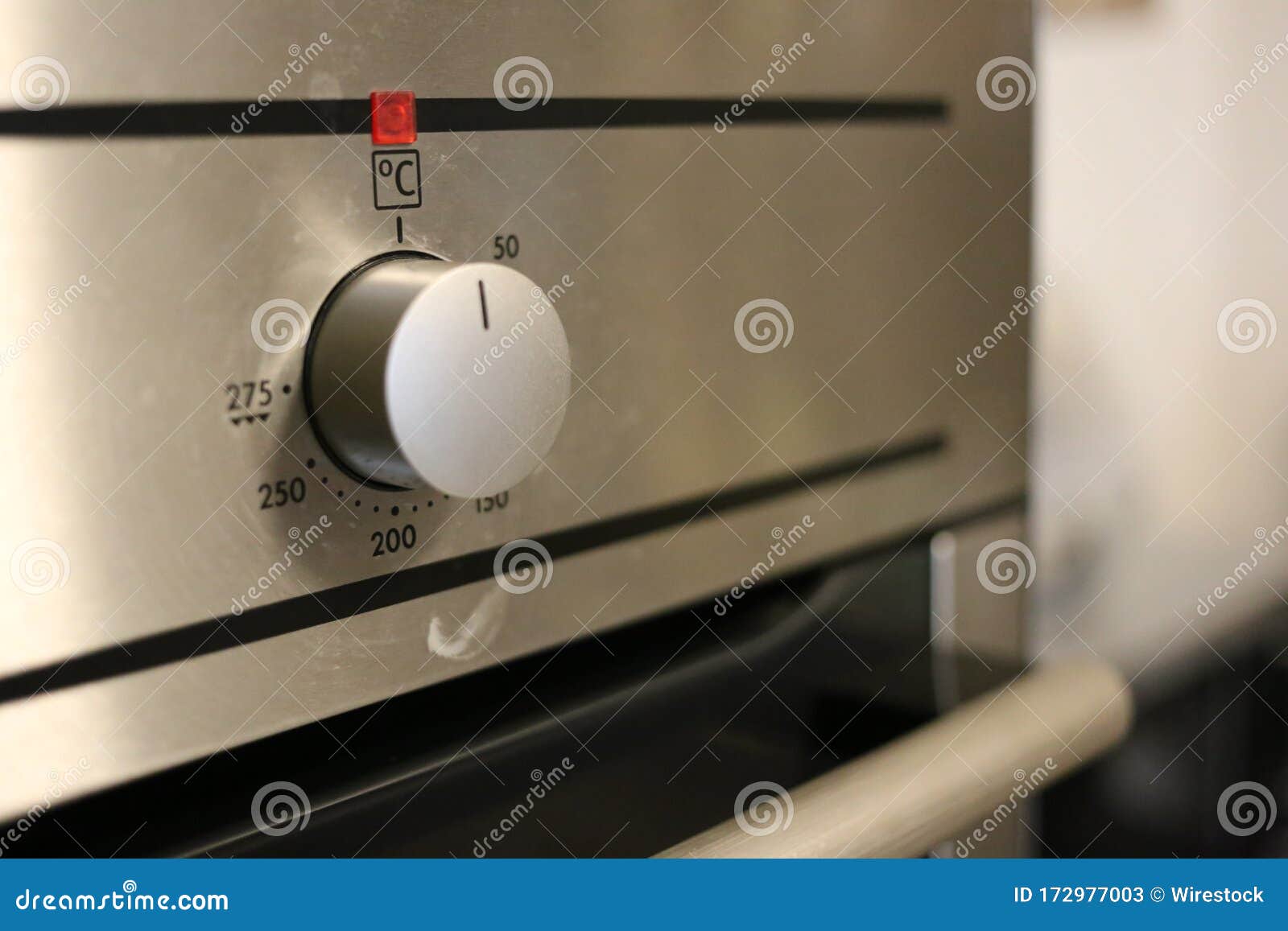 Closeup Shot of a Gas Stove Temperature Control Knob Stock Image