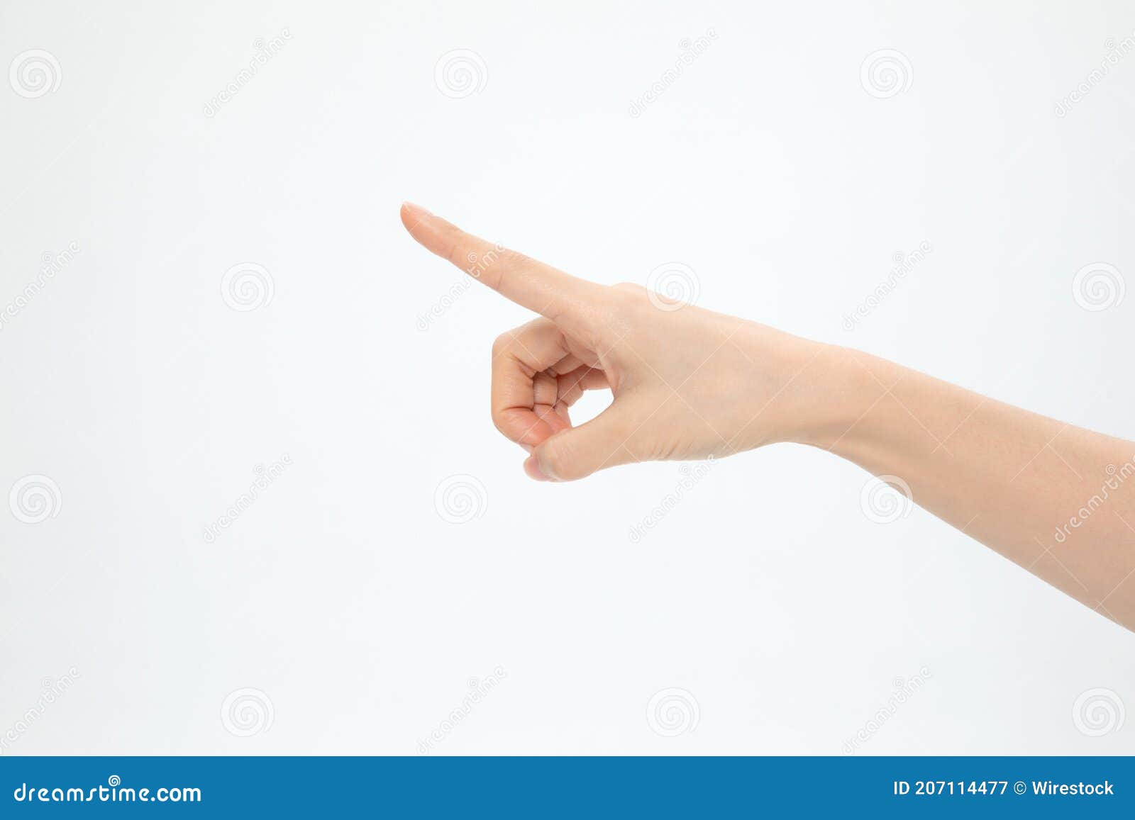 Closeup Shot Of A Hand Pointing Isolated On A White Background Stock Image Image Of White