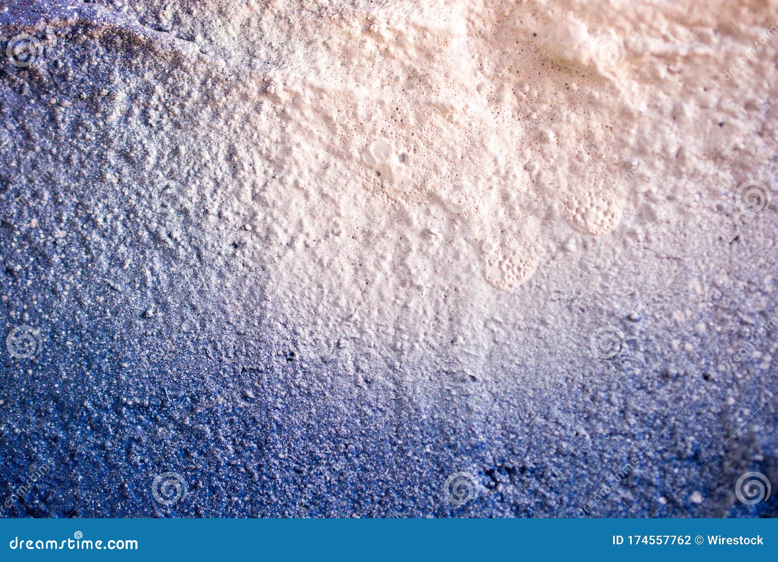 Closeup Shot of a Painted Textured Wall with Air Bubbles Stock Photo