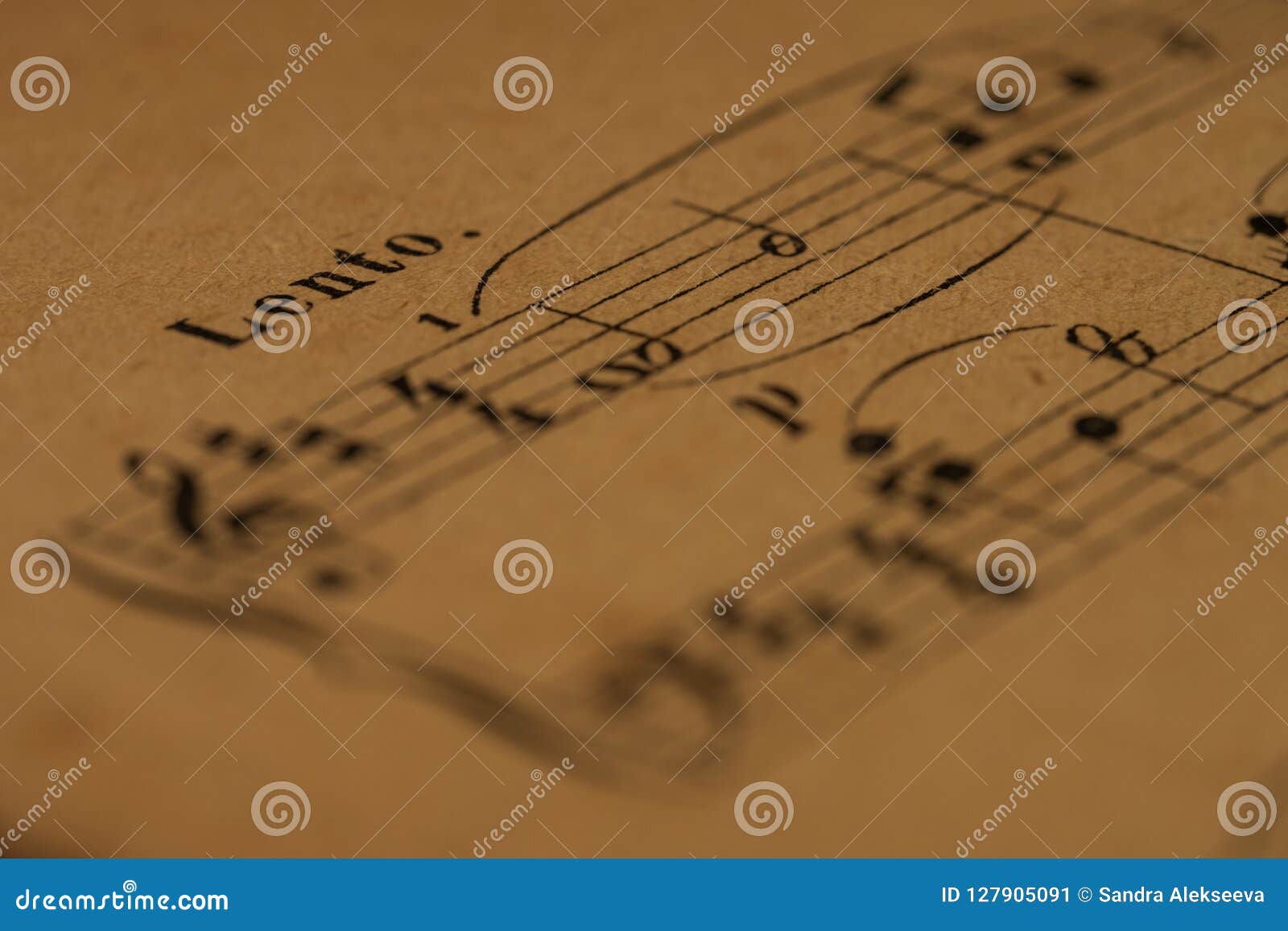 a lento tempo mark in a classical print piano score