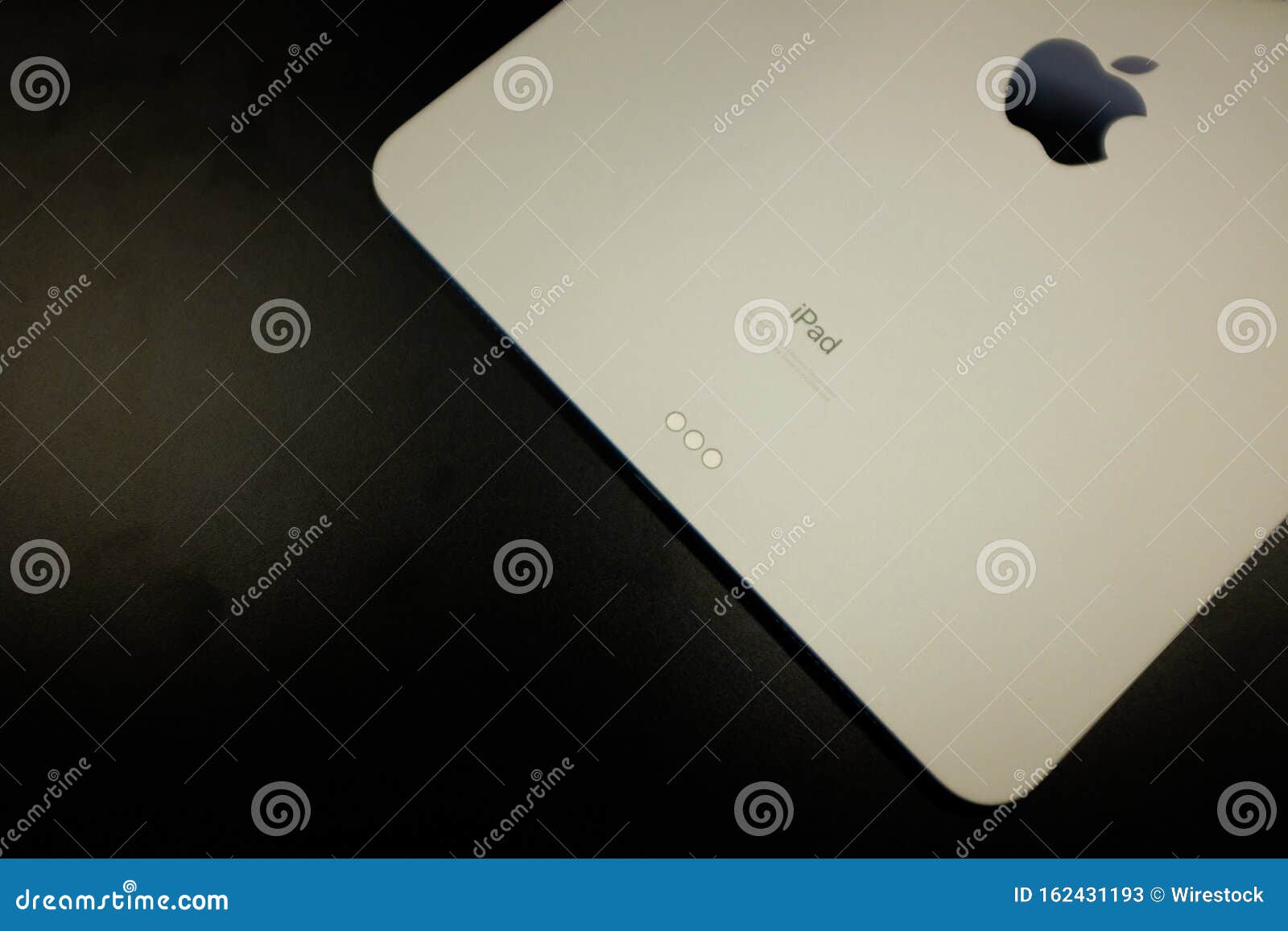 Closeup Shot of a White IPad on a Black Background Editorial Stock Photo Image of multimedia