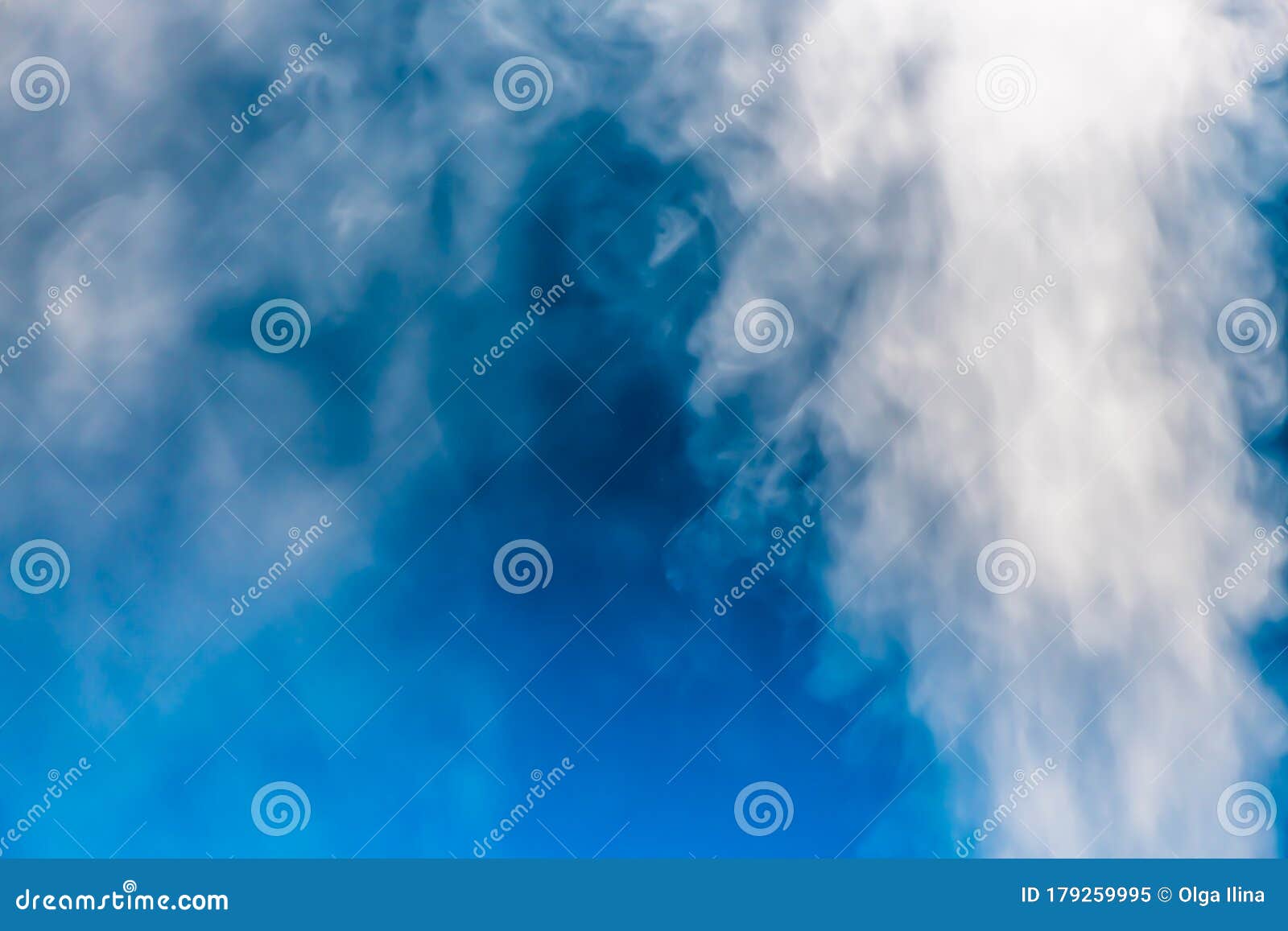 Blue Background Steam Design Gentle Light Stock Photo 1254034084