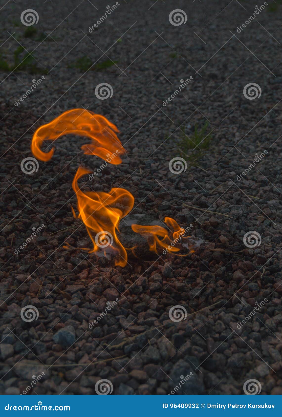 Closeup of the Stones are Burning Bright with Fire. Stock Photo Image