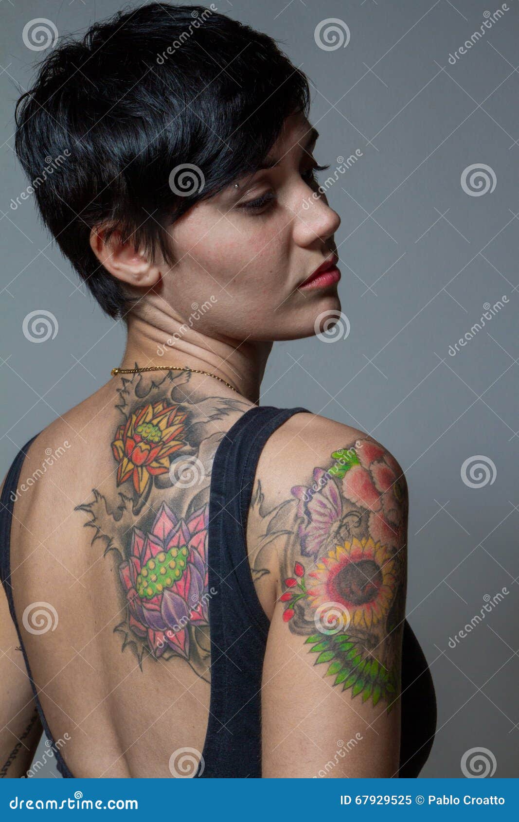 Man in Tank Top with Tattoos  Free Stock Photo