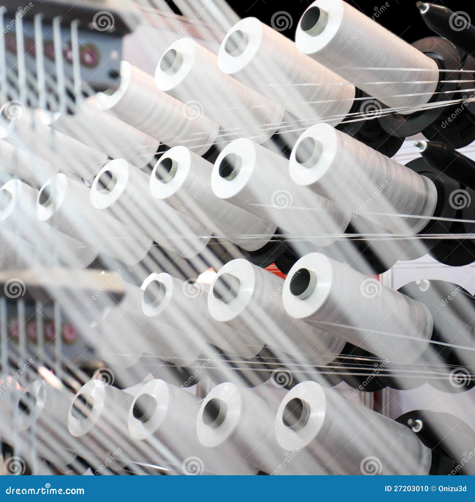 closeup of thread for the textile industry