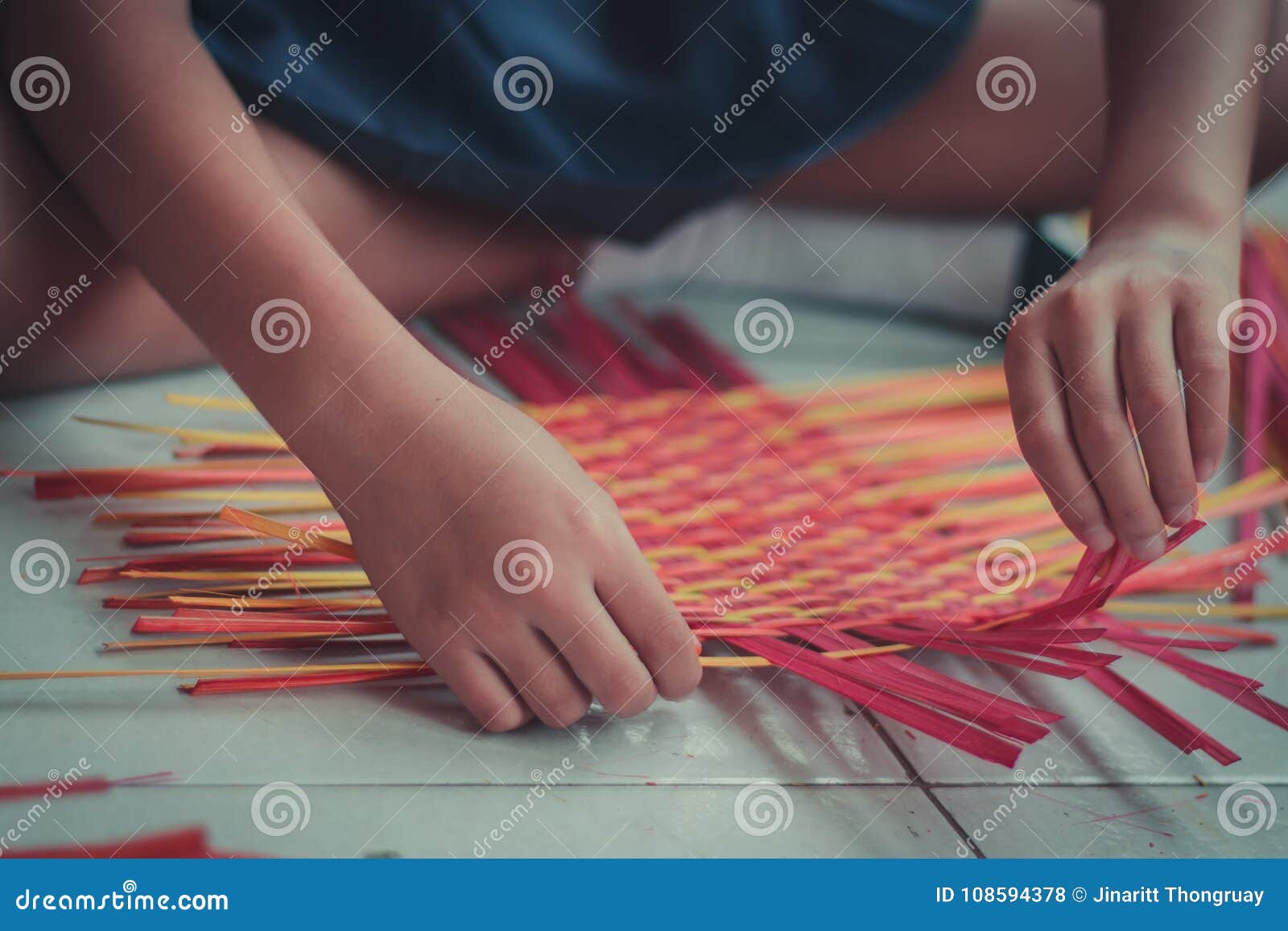 closeup to hand of thai students grade 4 in primary school are w