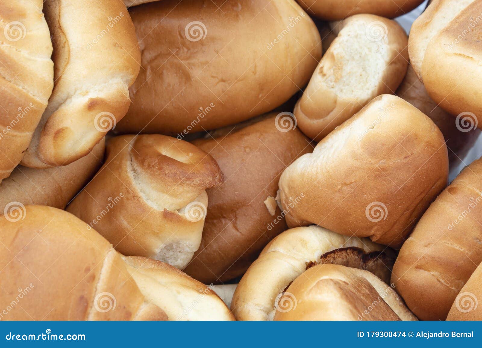 closeup to a top view of artesanal fresh bread.