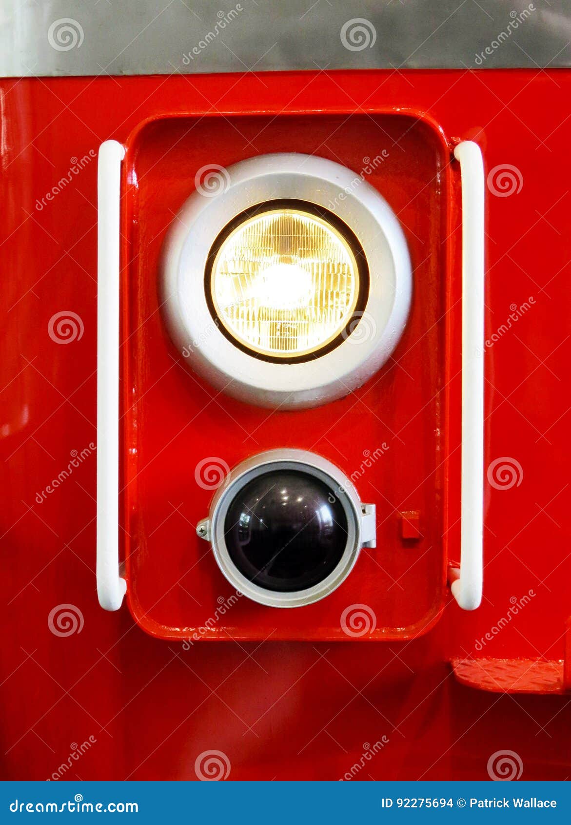 Closeup of train headlight stock photo. Image of vintage 92275694