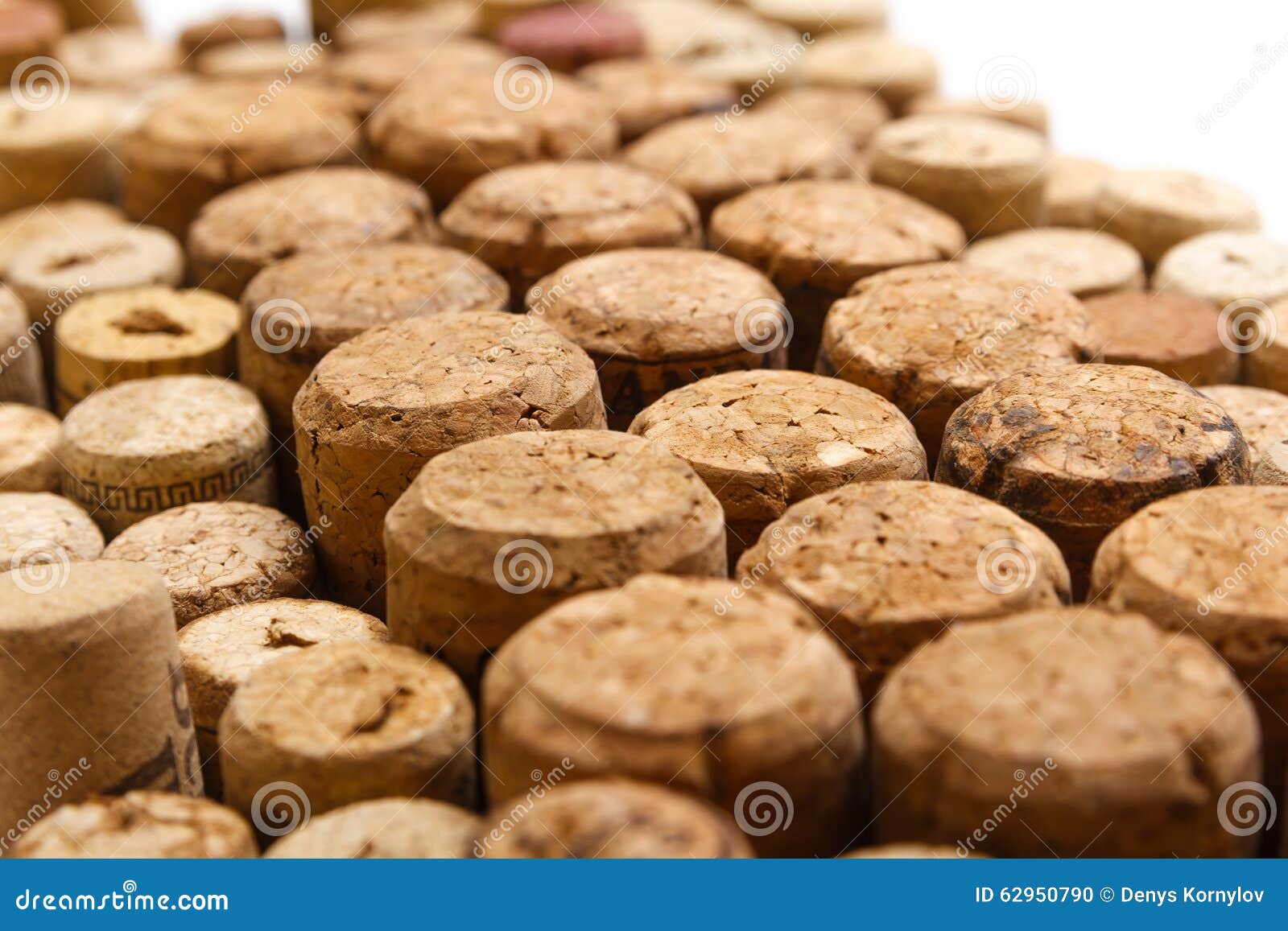Closeup of used wine corks stock photo. Image of pattern - 62950790