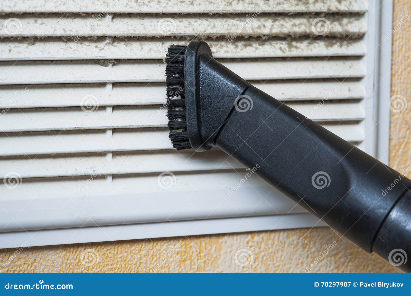 Closeup of Vacuum Cleaner Pipe and Ventilation Grill Stock Image