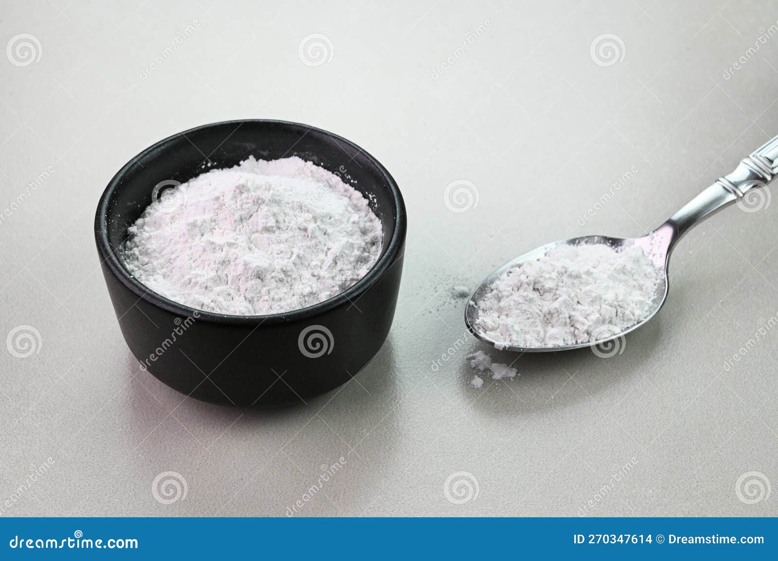 closeup view of baking powder