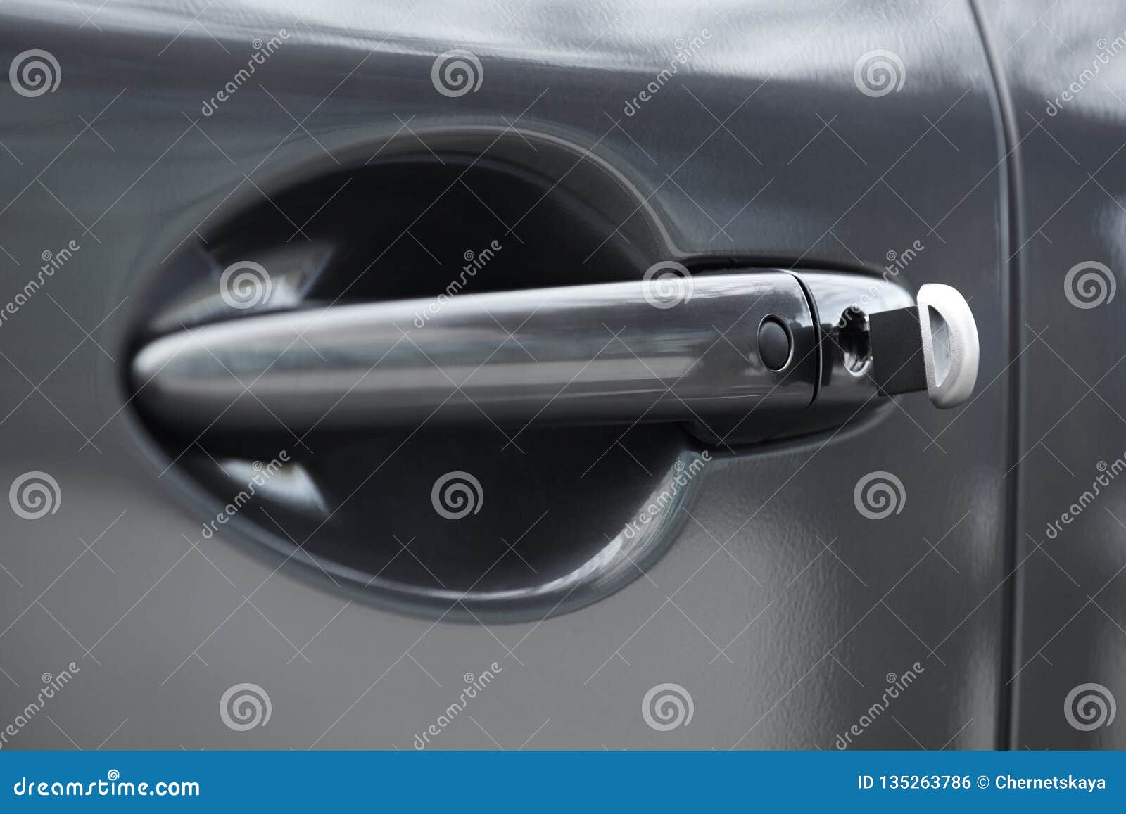 Closeup View of Car Door with Key Stock Photo Image of parts, auto