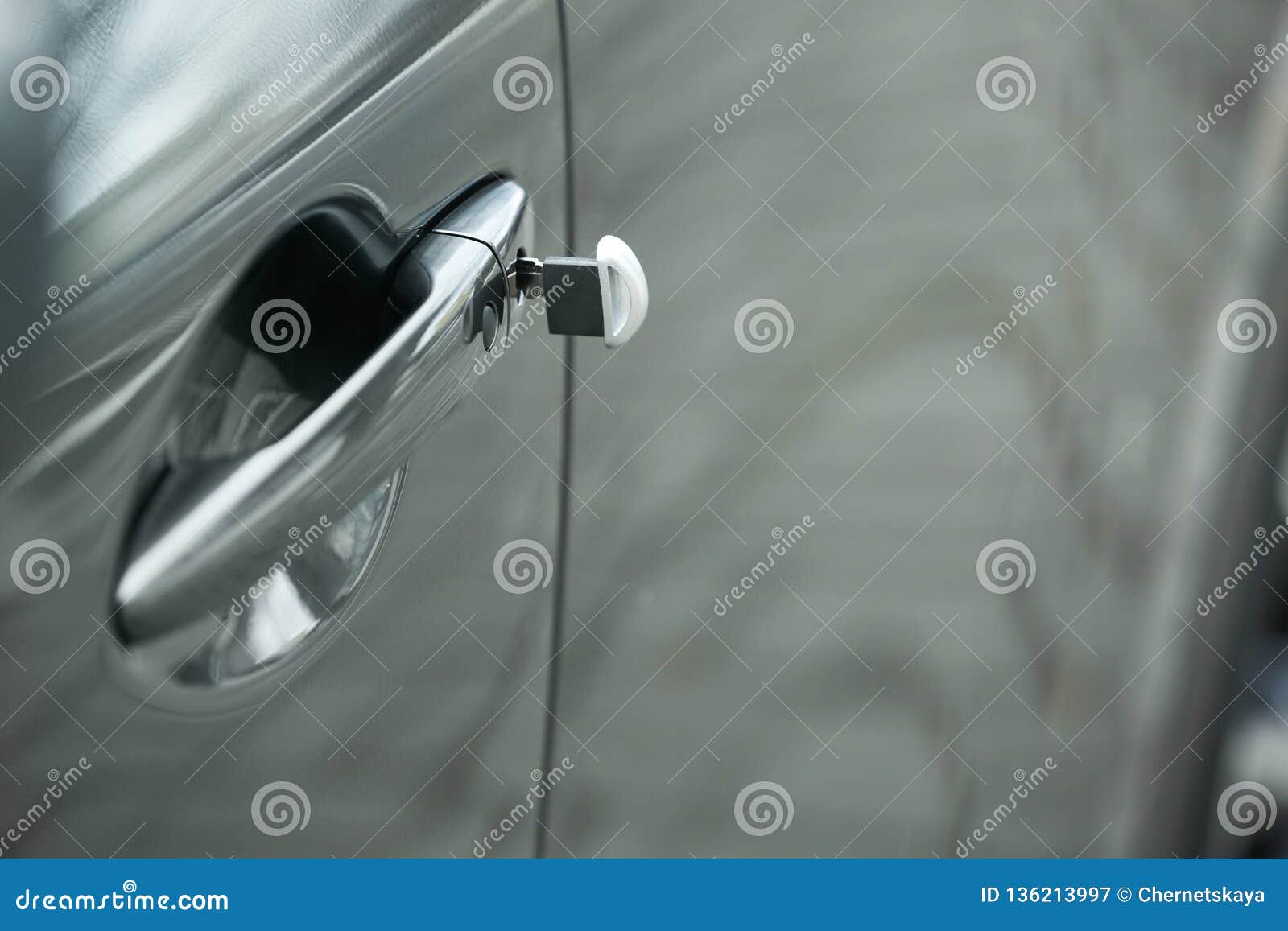 Closeup View of Car Door with Key in Lock Stock Image Image of handle