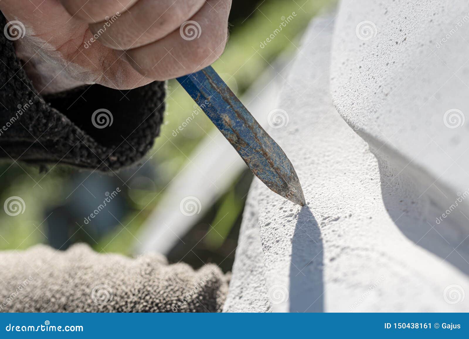 Closeup View of Chisel As Sculptor Works Stock Image Image of create