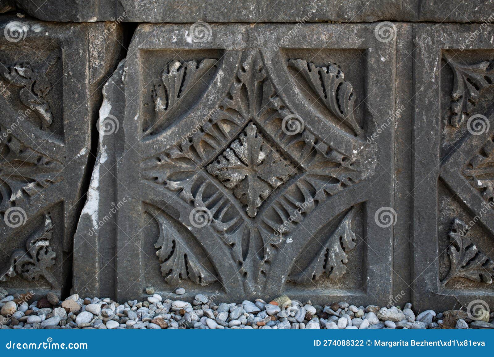 closeup view of decorative s of roman architecture of vast remains.