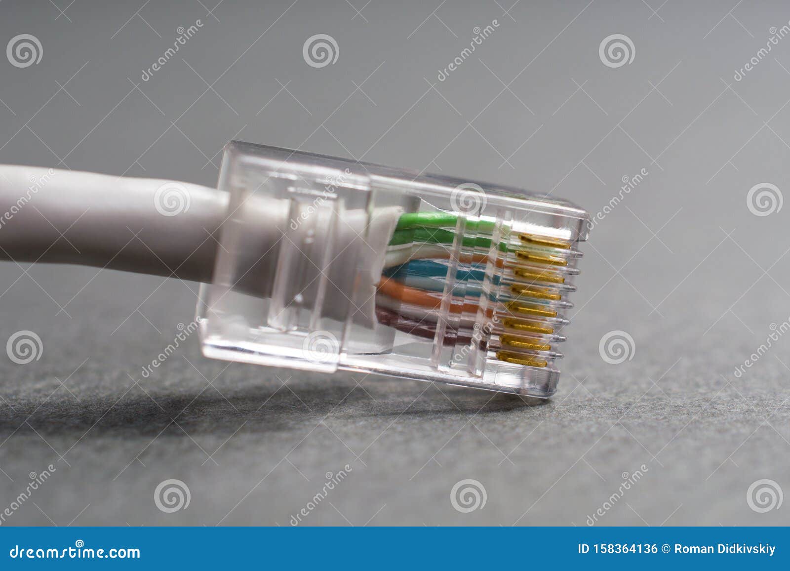 Closeup View of Cable Plug Connector Stock Photo Image of