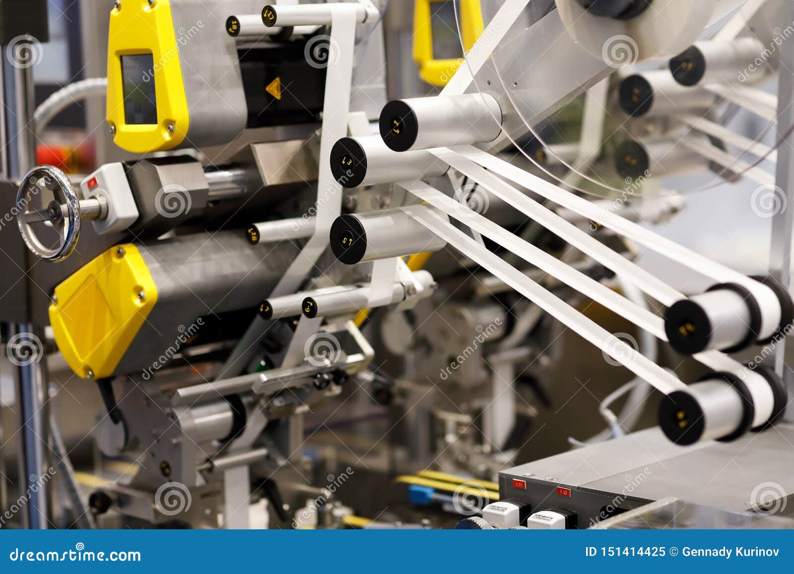 Industrial Automatic Labeling Machine Stock Image Image of modern