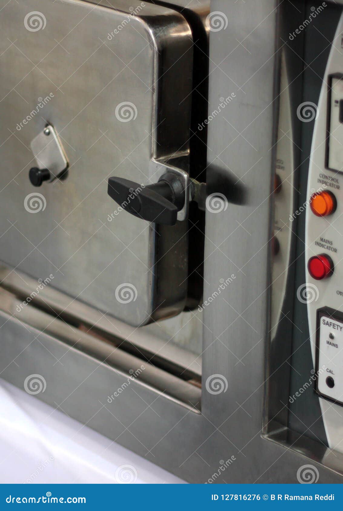 View of Muffle Furnace in Laboratory or Pharma Industry Stock Photo