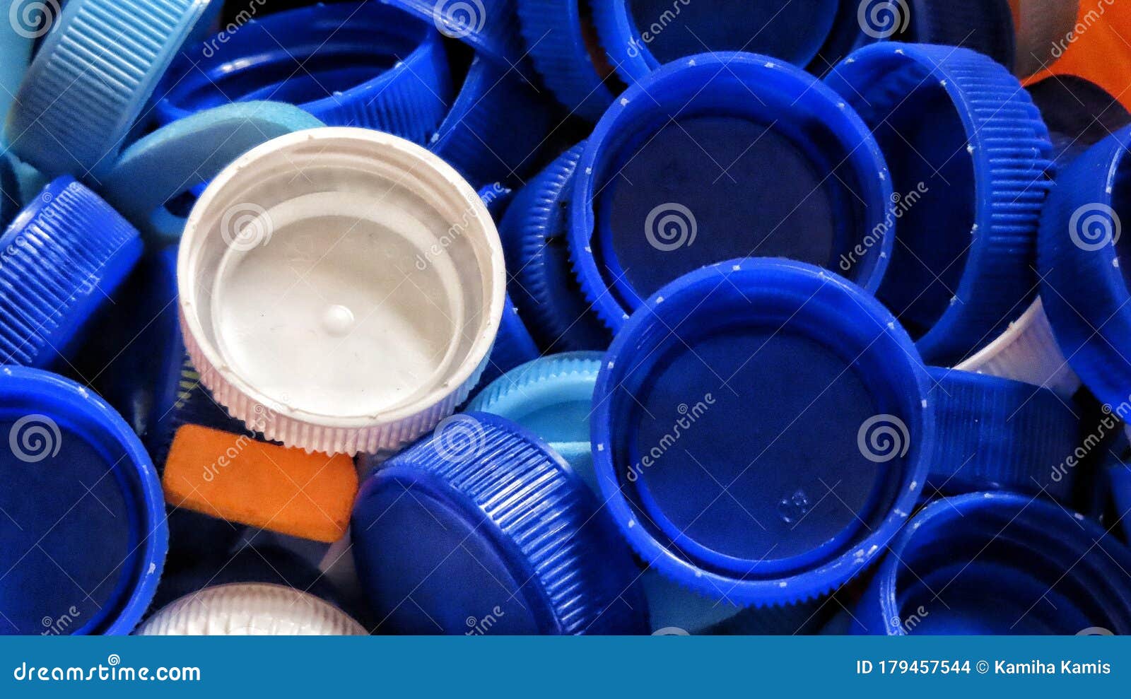 closeup view of plastic bottles cap for fun learning in mathematics remedial class