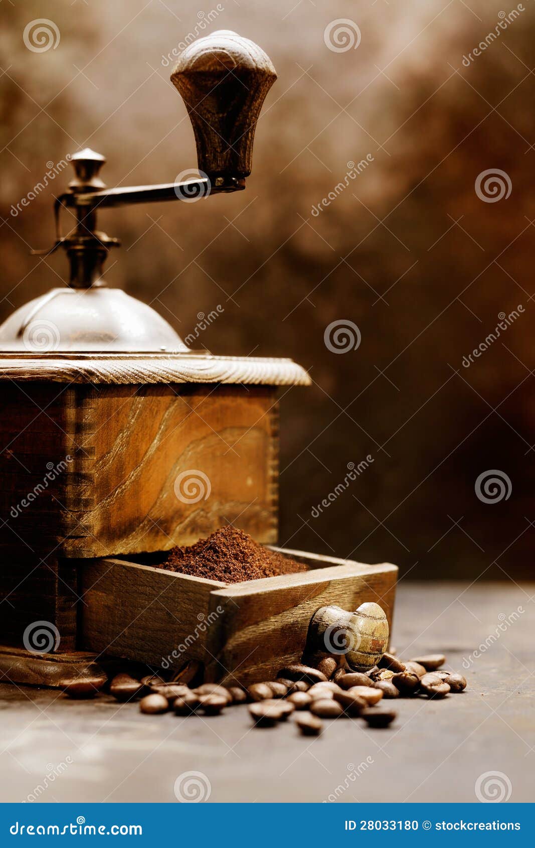 Closeup of Vintage Coffee Grinder Stock Photo Image of natural, open