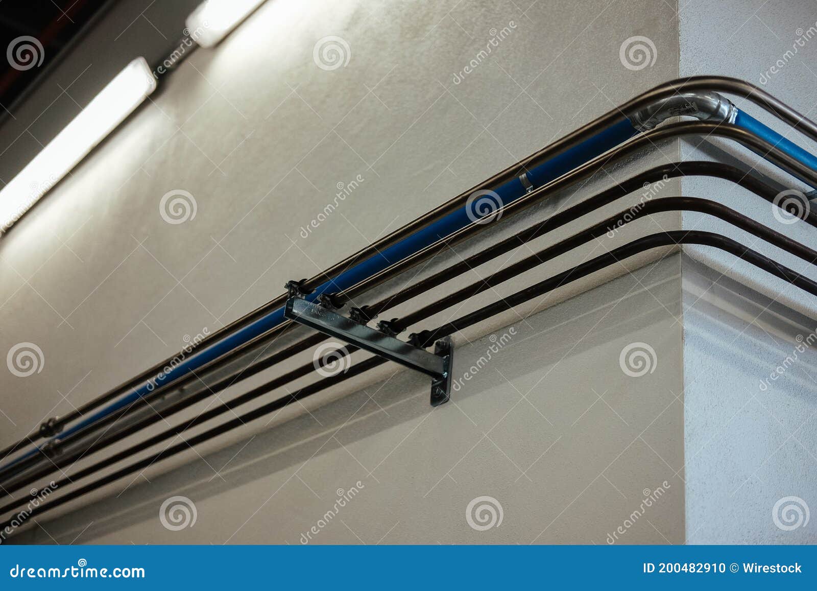 Closeup of a Wallmounted Cloth Dryer Stock Photo Image of silver