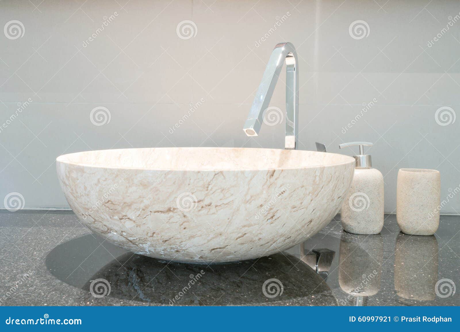 Closeup of a Wash Basin in a Modern Bathroom Stock Image Image of
