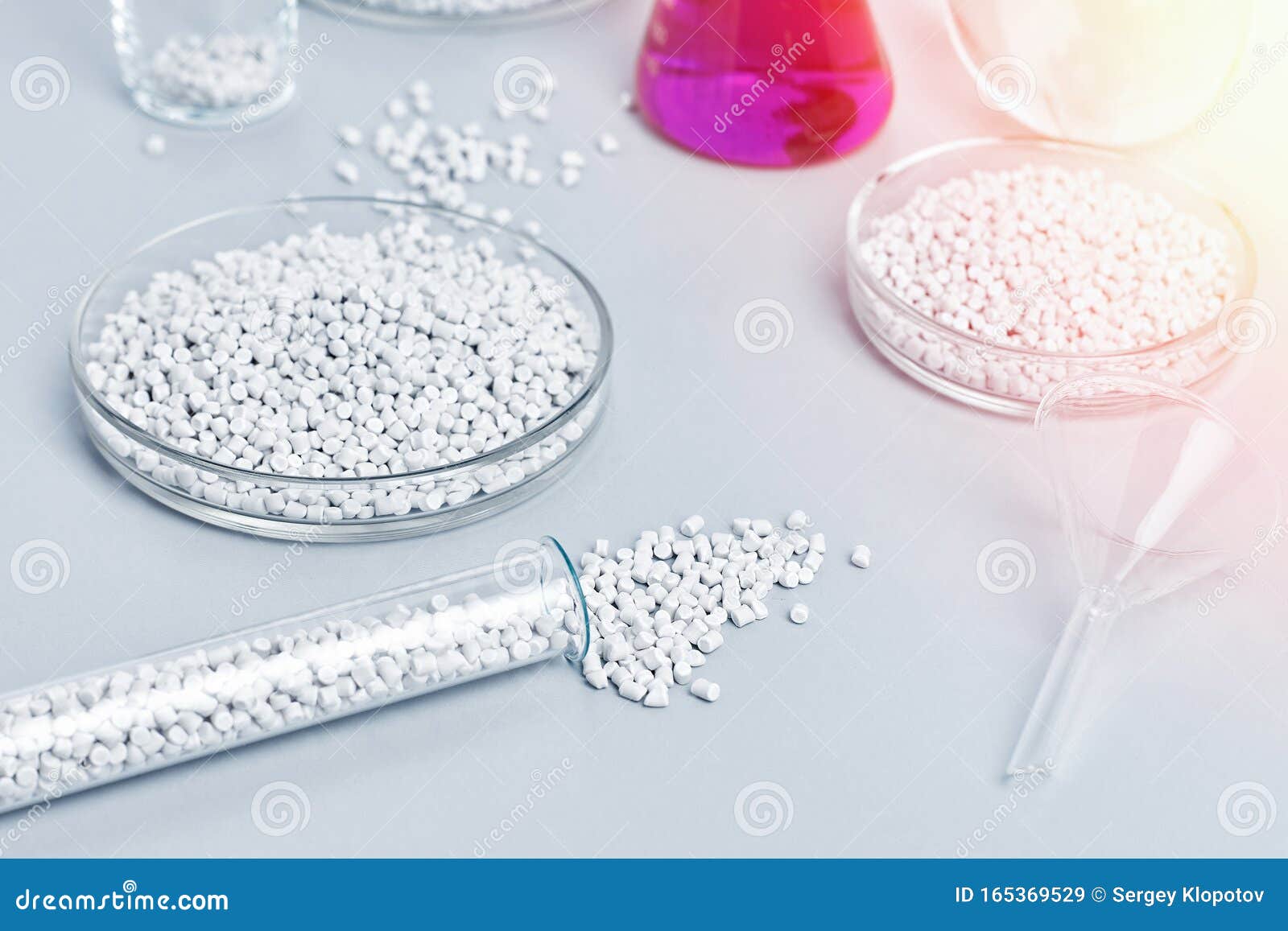 Closeup White Chalk Polymer Granules Stock Image Image of granules