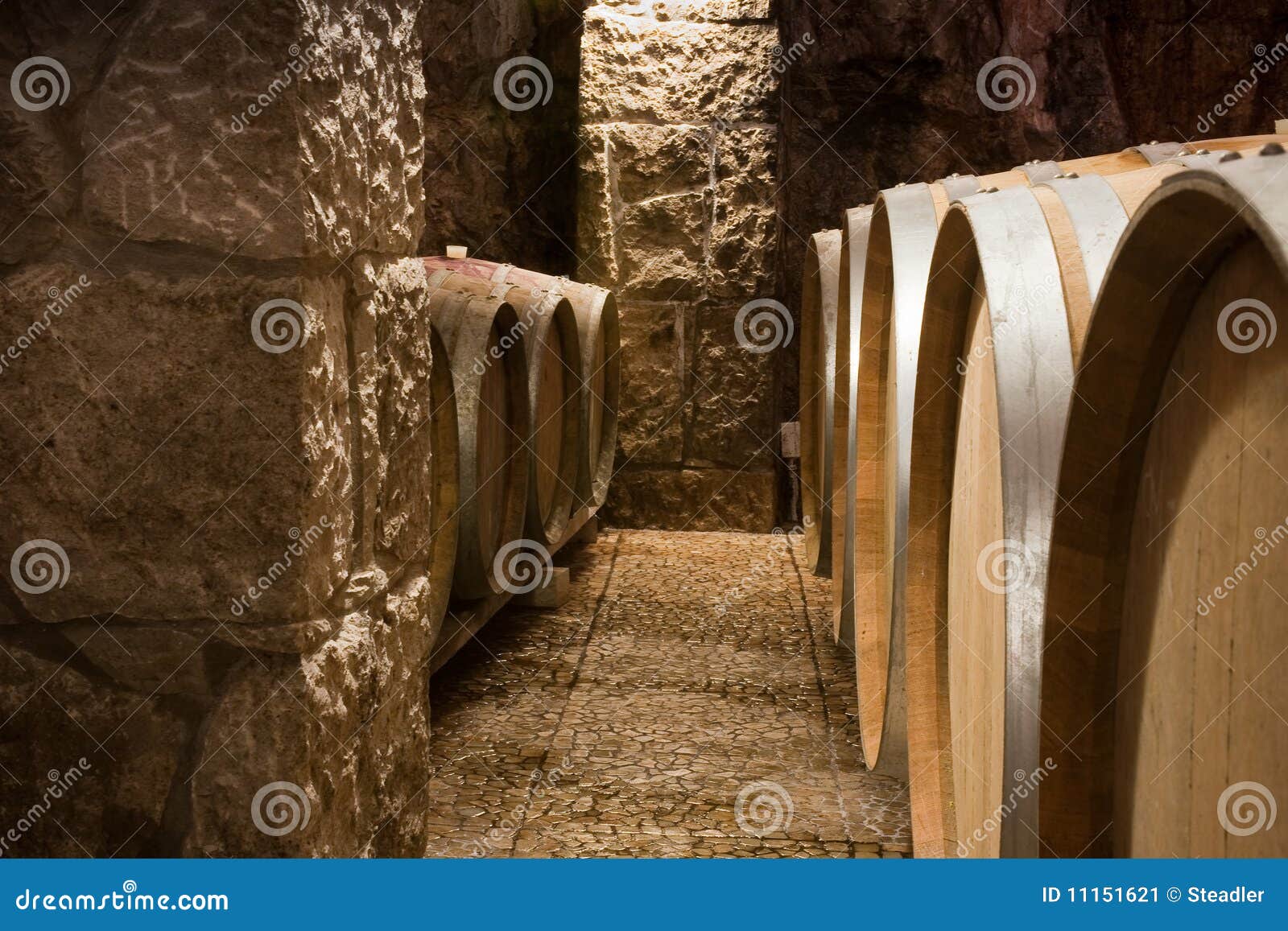 Closeup of Wine Barrels in a Wine Cellar Stock Image Image of cellar