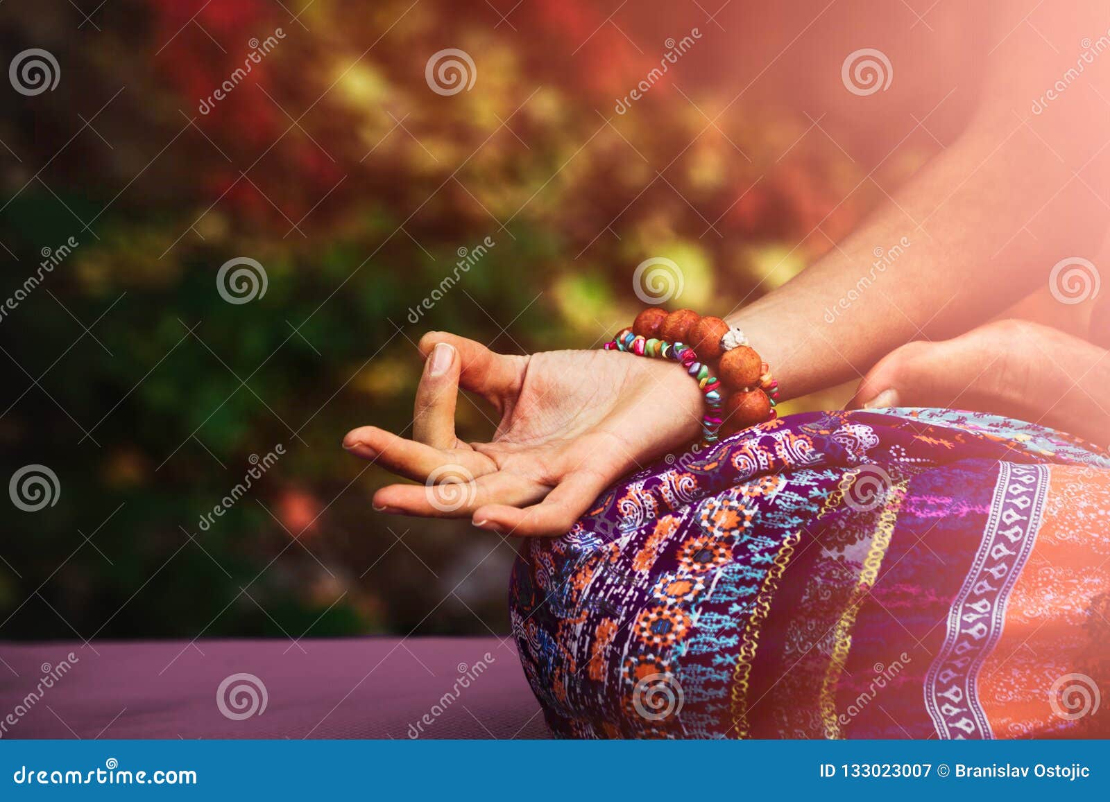 Closeup of Woman Hand in Mudra Gesture Practice Yoga Meditation ...