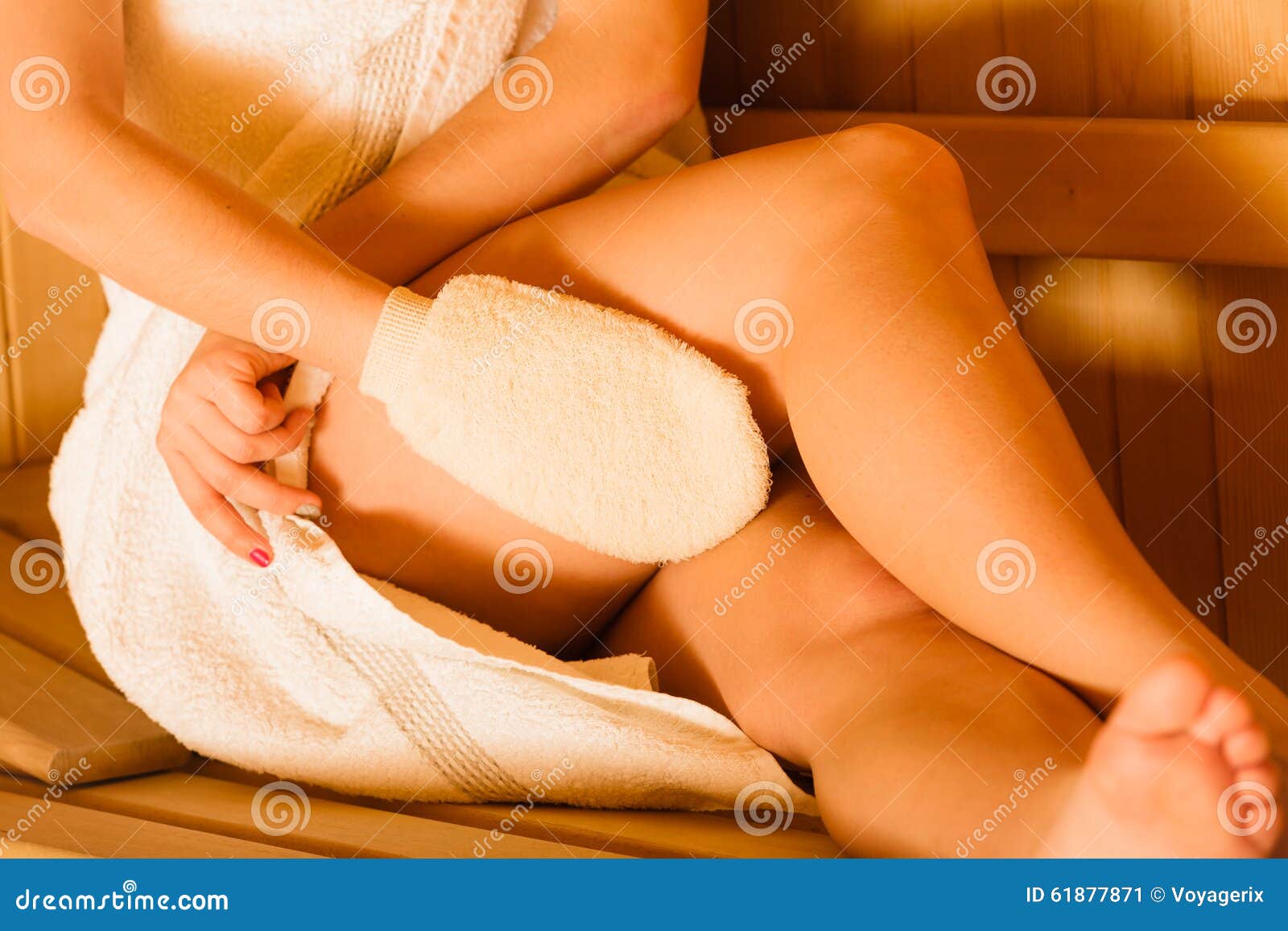 40+ Woman Massaging Body Glove Massage Shower Stock Photos