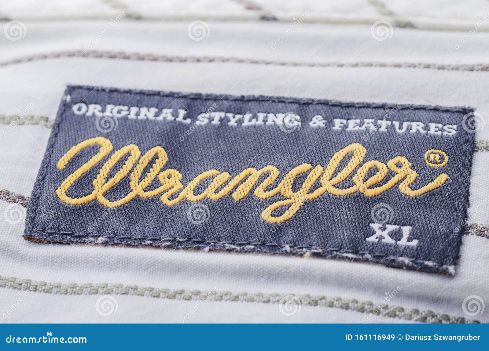 Closeup of Wrangler Label on a Shirt. Editorial Stock Image - Image of ...